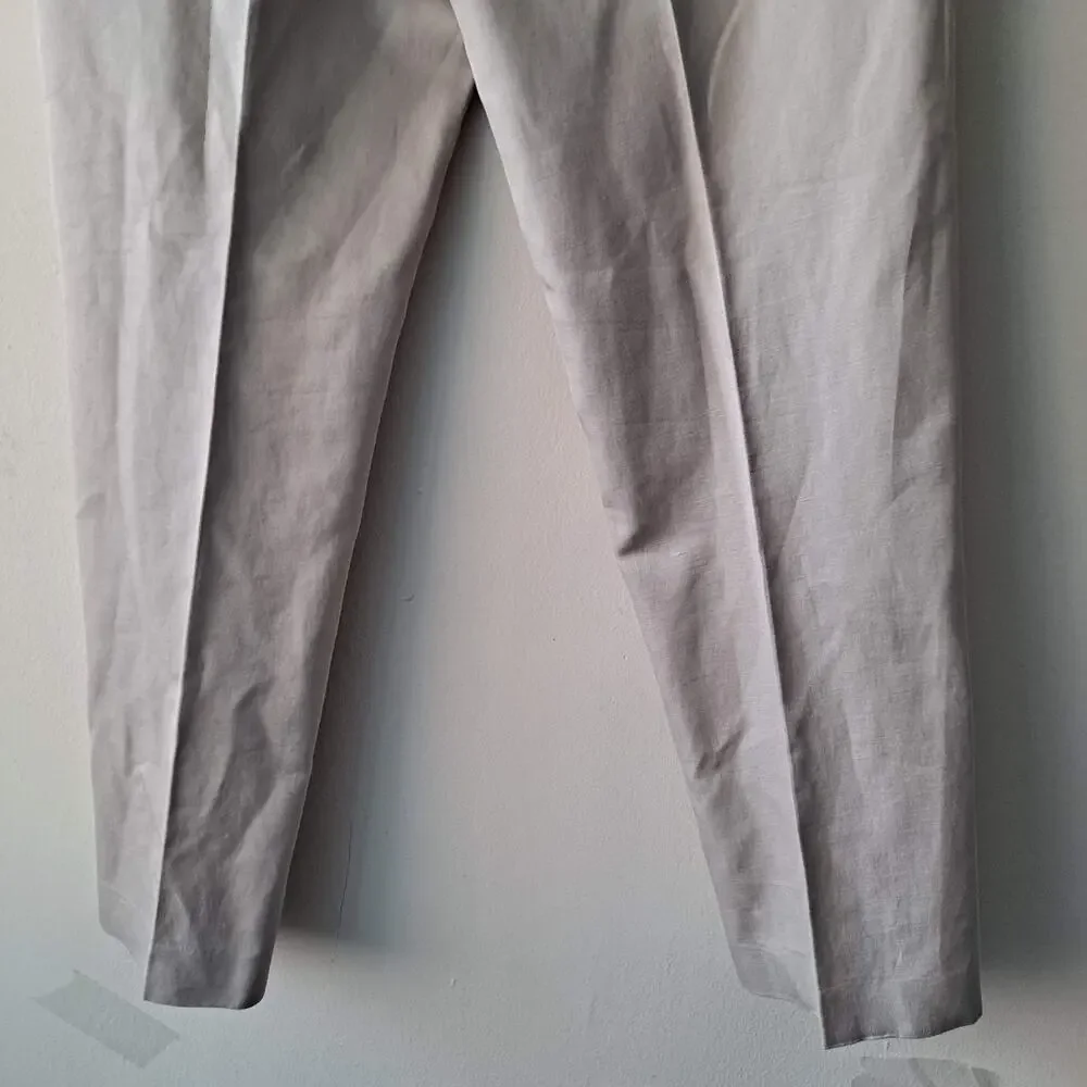 Banana Republic Tailored Linen Blend Trousers Dress Pants Khaki Mens Size 36x32